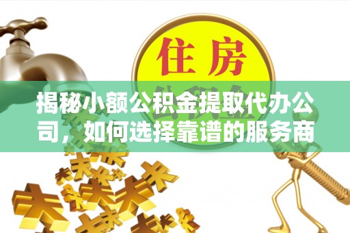 湖滨揭秘小额公积金提取代办公司，如何选择靠谱的服务商