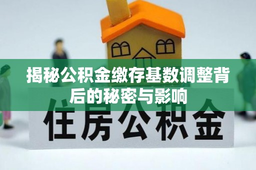 湖滨揭秘公积金缴存基数调整背后的秘密与影响