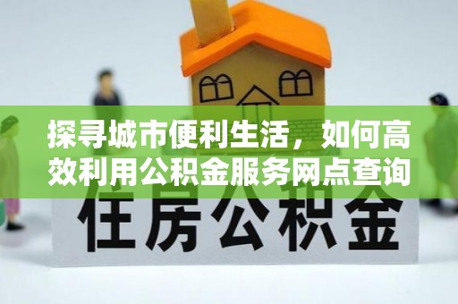 湖滨探寻城市便利生活，如何高效利用公积金服务网点查询提升办事效率