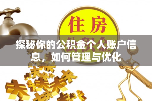 湖滨探秘你的公积金个人账户信息，如何管理与优化