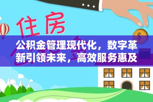 湖滨公积金管理现代化，数字革新引领未来，高效服务惠及民生