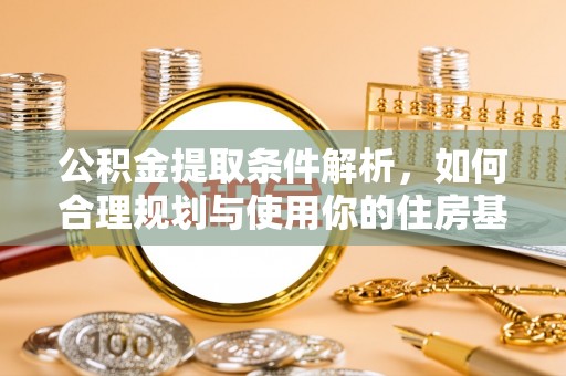 湖滨公积金提取条件解析，如何合理规划与使用你的住房基金