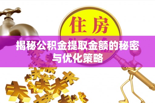 湖滨揭秘公积金提取金额的秘密与优化策略