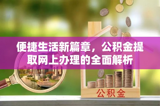 湖滨便捷生活新篇章，公积金提取网上办理的全面解析