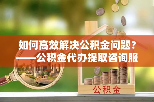 湖滨如何高效解决公积金问题？——公积金代办提取咨询服务指南
