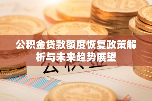 湖滨公积金贷款额度恢复政策解析与未来趋势展望