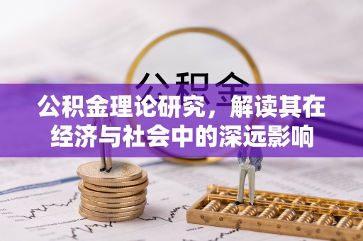 湖滨公积金理论研究，解读其在经济与社会中的深远影响