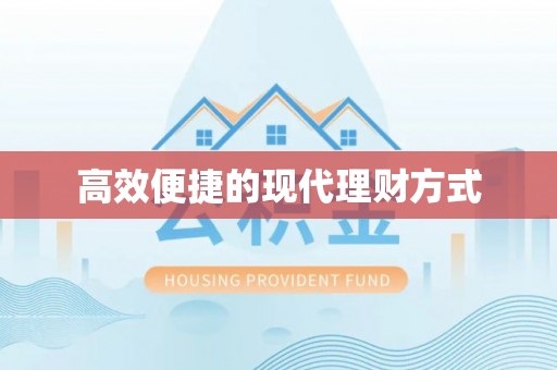 湖滨高效便捷的现代理财方式