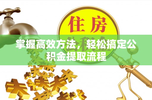 湖滨掌握高效方法，轻松搞定公积金提取流程