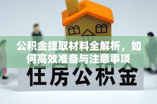 湖滨公积金提取材料全解析，如何高效准备与注意事项