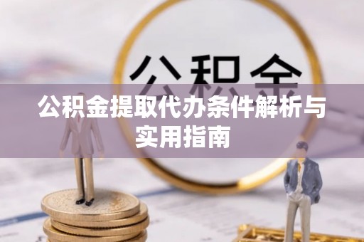 湖滨公积金提取代办条件解析与实用指南