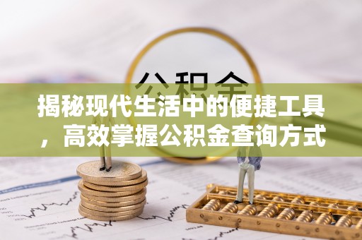 湖滨揭秘现代生活中的便捷工具，高效掌握公积金查询方式
