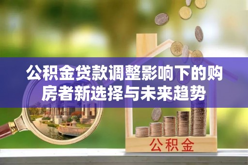 湖滨公积金贷款调整影响下的购房者新选择与未来趋势