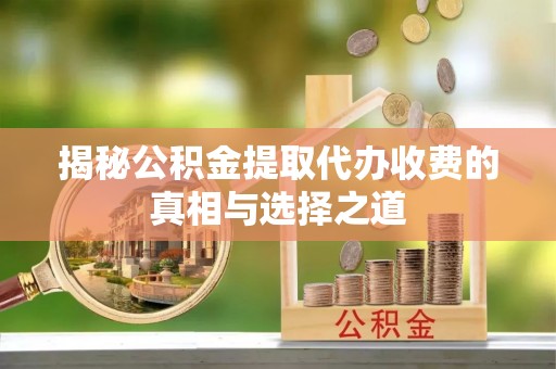 湖滨揭秘公积金提取代办收费的真相与选择之道