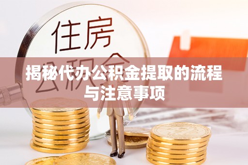 湖滨揭秘代办公积金提取的流程与注意事项