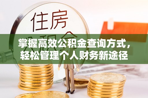 湖滨掌握高效公积金查询方式，轻松管理个人财务新途径
