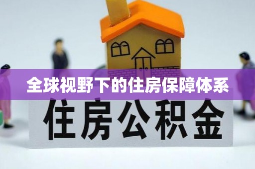 湖滨全球视野下的住房保障体系