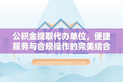 湖滨公积金提取代办单位，便捷服务与合规操作的完美结合