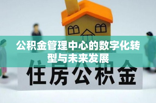 湖滨公积金管理中心的数字化转型与未来发展